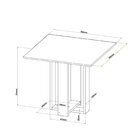 Conjunto Sala De Jantar Chiara Mesa Quadrada Com 4 Cadeiras V