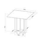 Conjunto Sala De Jantar Chiara Quadrada Com 4 Cadeiras Vênus