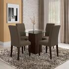 Conjunto Sala De Jantar Chile De Vidro 4 Cadeiras - Móveis Ar