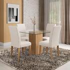 Conjunto Sala De Jantar Chile De Vidro 4 Cadeiras - Móveis Ar