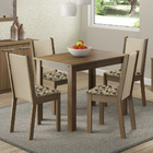 Conjunto Sala De Jantar Cíntia Madesa Mesa Tampo De Madeira C