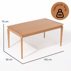 Conjunto Sala De Jantar Com 1 Mesa Tampo Laminado 160cm E 6 C