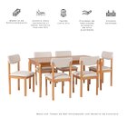 Conjunto Sala De Jantar Com 1 Mesa Tampo Laminado 160cm E 6 C