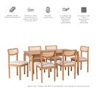 Conjunto Sala De Jantar Com 1 Mesa Tampo Laminado 160cm E 6 C