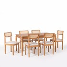 Conjunto Sala De Jantar Com 1 Mesa Tampo Laminado 160cm E 6 C