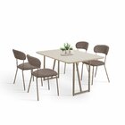 Conjunto Sala De Jantar Com 4 Cadeiras Betina Champagne/ Marr