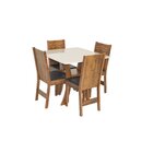 Conjunto Sala De Jantar Com 4 Cadeiras Elane Móveis São Carlo