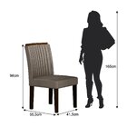 Conjunto Sala De Jantar Com 4 Cadeiras Jade Freijó/palha