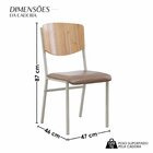 Conjunto Sala De Jantar Com 4 Cadeiras Laminadas Confort Bege