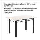Conjunto Sala De Jantar Com 4 Cadeiras Lara Arabesco / Preto