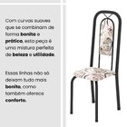 Conjunto Sala De Jantar Com 4 Cadeiras Lara Arabesco / Preto