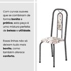 Conjunto Sala De Jantar Com 4 Cadeiras Lara Arabesco/ Prata