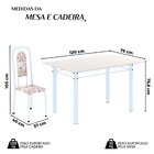 Conjunto Sala De Jantar Com 4 Cadeiras Lara Bege / Branco