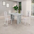 Conjunto Sala De Jantar Com 4 Cadeiras Lara Bege / Branco / G