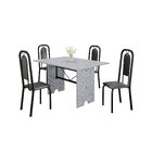 Conjunto Sala De Jantar Com 4 Cadeiras Lara Preto