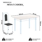 Conjunto Sala De Jantar Com 4 Cadeiras Lara Preto / Branco