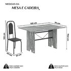 Conjunto Sala De Jantar Com 4 Cadeiras Lara Preto / Prata