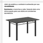 Conjunto Sala De Jantar Com 4 Cadeiras Lívia Arabesco / Preto