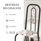 Conjunto Sala De Jantar Com 4 Cadeiras Lívia Arabesco / Preto