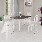 Conjunto Sala De Jantar Com 4 Cadeiras Lívia Arabesco/ Branco