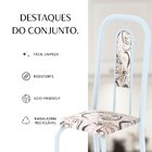 Conjunto Sala De Jantar Com 4 Cadeiras Lívia Arabesco/ Branco