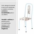 Conjunto Sala De Jantar Com 4 Cadeiras Lívia Arabesco/ Branco