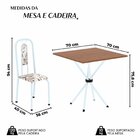 Conjunto Sala De Jantar Com 4 Cadeiras Lívia Arabesco/ Branco