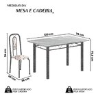 Conjunto Sala De Jantar Com 4 Cadeiras Lívia Arabesco/ Prata