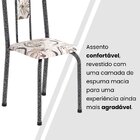 Conjunto Sala De Jantar Com 4 Cadeiras Lívia Arabesco/ Prata