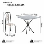 Conjunto Sala De Jantar Com 4 Cadeiras Lívia Arabesco/ Prata