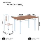 Conjunto Sala De Jantar Com 4 Cadeiras Lívia Bege / Branco