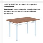 Conjunto Sala De Jantar Com 4 Cadeiras Lívia Bege / Branco