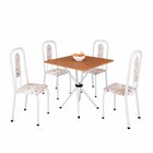 Conjunto Sala De Jantar Com 4 Cadeiras Lívia Bege / Branco