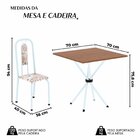 Conjunto Sala De Jantar Com 4 Cadeiras Lívia Bege / Branco