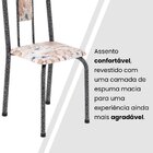 Conjunto Sala De Jantar Com 4 Cadeiras Lívia Bege / Prata