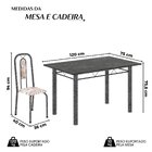 Conjunto Sala De Jantar Com 4 Cadeiras Lívia Bege / Prata