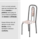 Conjunto Sala De Jantar Com 4 Cadeiras Lívia Bege / Prata