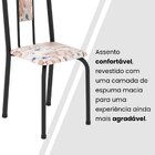Conjunto Sala De Jantar Com 4 Cadeiras Lívia Bege / Preto