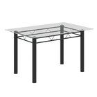 Conjunto Sala De Jantar Com 4 Cadeiras Lívia Bege / Preto