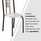 Conjunto Sala De Jantar Com 4 Cadeiras Lívia Bege / Preto