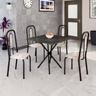 Conjunto Sala De Jantar Com 4 Cadeiras Lívia Bege / Preto
