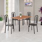 Conjunto Sala De Jantar Com 4 Cadeiras Lívia Preto