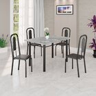 Conjunto Sala De Jantar Com 4 Cadeiras Lívia Preto