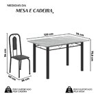 Conjunto Sala De Jantar Com 4 Cadeiras Lívia Preto