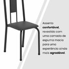 Conjunto Sala De Jantar Com 4 Cadeiras Lívia Preto