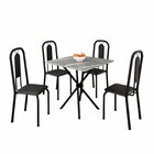 Conjunto Sala De Jantar Com 4 Cadeiras Lívia Preto