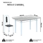 Conjunto Sala De Jantar Com 4 Cadeiras Lívia Preto / Branco