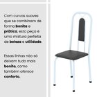 Conjunto Sala De Jantar Com 4 Cadeiras Lívia Preto / Branco