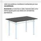 Conjunto Sala De Jantar Com 4 Cadeiras Lívia Preto / Branco