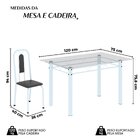 Conjunto Sala De Jantar Com 4 Cadeiras Lívia Preto / Branco